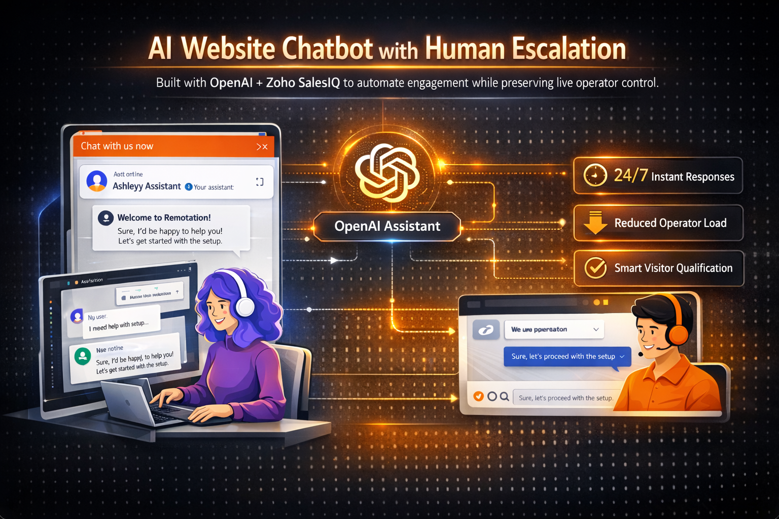 Website Chatbot with Human Escalation